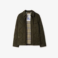 Gabardine Padded Overshirt in Juniper green - Men | Burberry® Official
