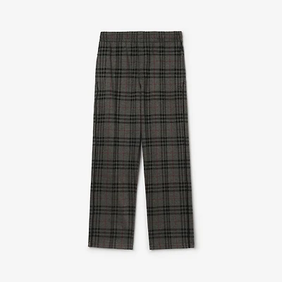 Check Track Pants in Ash grey/black - Men | Burberry® Official