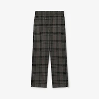 Check Track Pants in Ash grey/black - Men | Burberry® Official