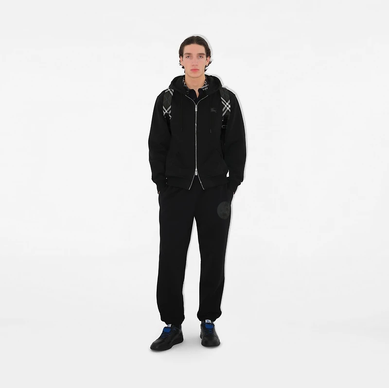 EKD Badge Cotton Jogging Pants in Black - Men | Burberry® Official