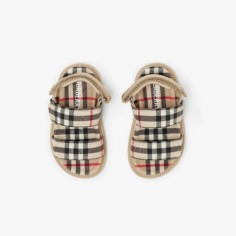 Check Sandals in Archive beige