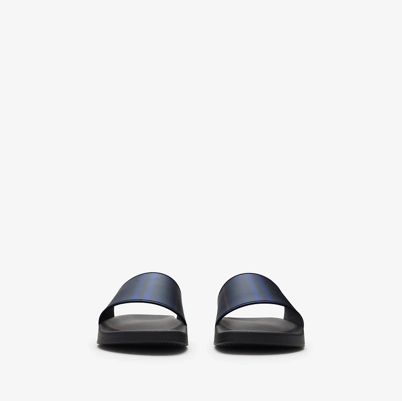 Check Slides in Midnight - Men, Technical | Burberry® Official