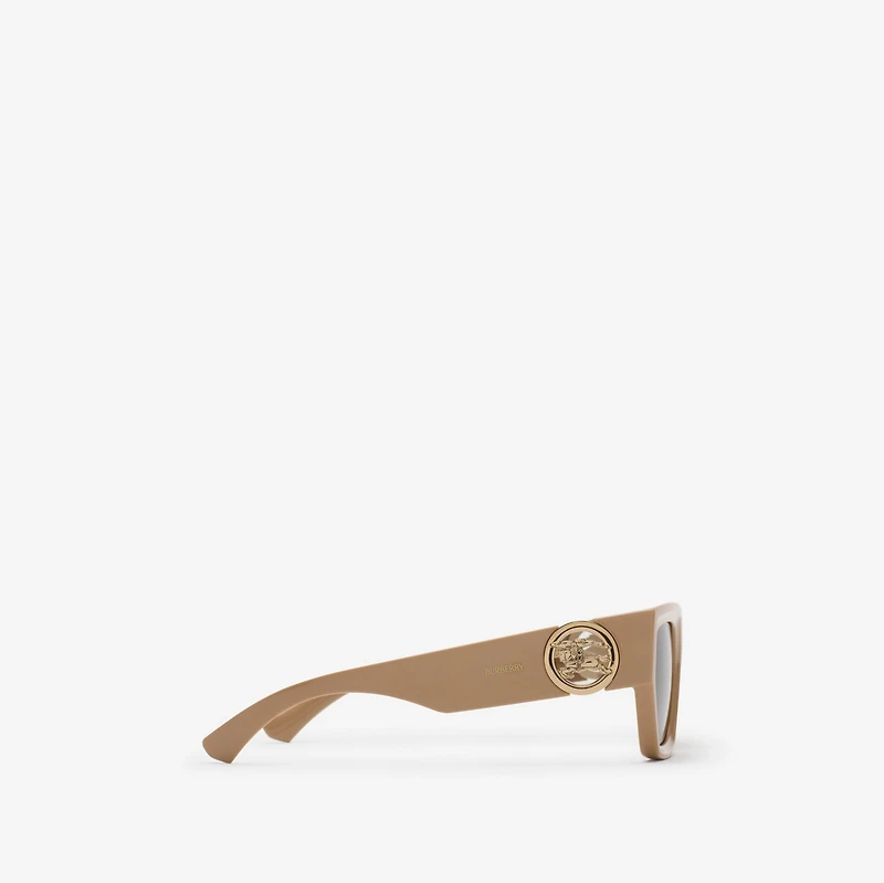 EKD Rectangular Sunglasses in Nude beige - Women | Burberry® Official