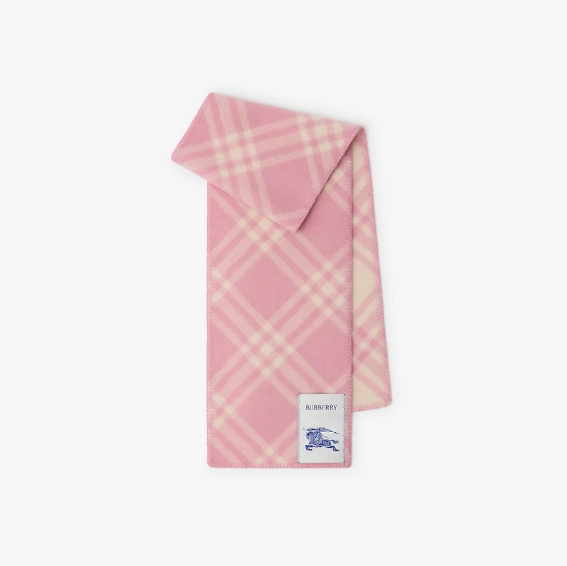 Check Wool Scarf in Sugar pink | Burberry® Official