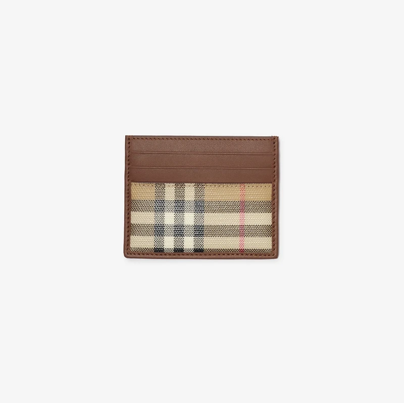 Check Card Case in Archive beige - Men, Cotton | Burberry® Official