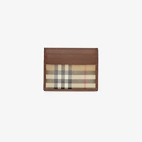 Check Card Case in Archive beige - Men, Cotton | Burberry® Official