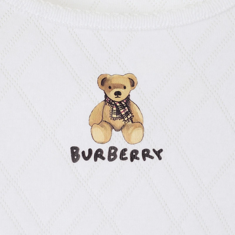 Thomas Bear Cotton T-shirt in White | Burberry® Official