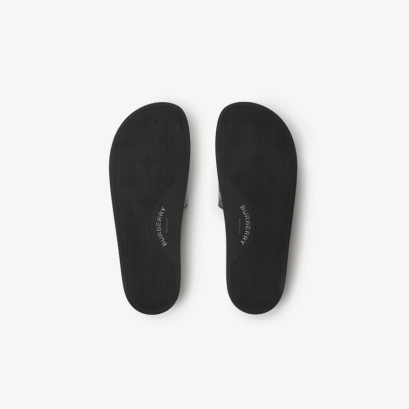Check Slides in Black/calico - Men, Technical | Burberry® Official