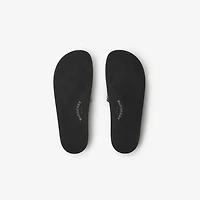 Check Slides in Black/calico - Men, Technical | Burberry® Official