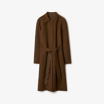 Wool Cashmere Wrap Coat in Tor/canvas - Women