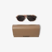 Check Pilot Sunglasses in Antique yellow - Children | Burberry® Official