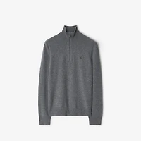 Cashmere Blend Half-zip Sweater in Grey - Men | Burberry® Official