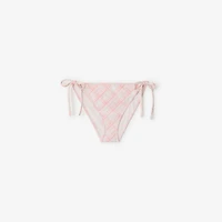 Check Bikini Briefs in Dusky rose - Women, Nylon | Burberry® Official