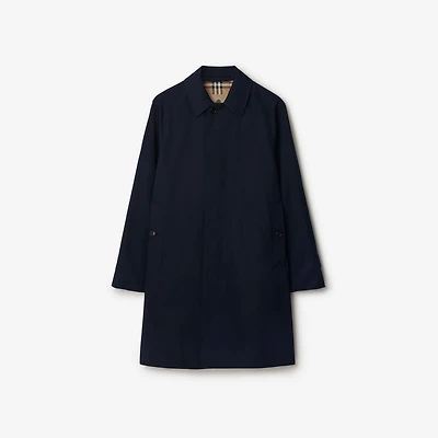 Mid-length Camden Heritage Car Coat in Coal blue - Men, Cotton Gabardine | Burberry® Official