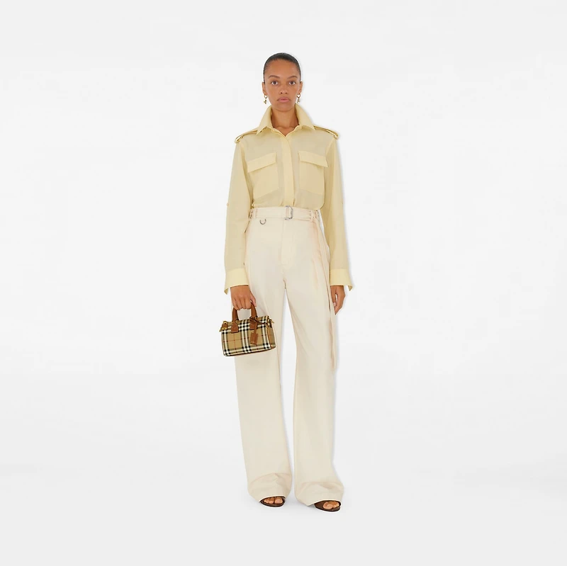 Mini Check Bowling Bag in Archive beige/briar brown - Women | Burberry® Official