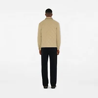 Quilted Gabardine Overshirt in Hamper beige - Men | Burberry® Official