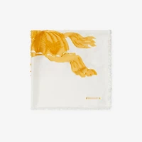 EKD Silk Blend Scarf in Sunflower yellow | Burberry® Official