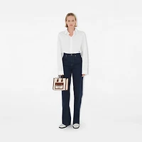 Mini Freya Tote in Natural/tan - Women, Canvas | Burberry® Official