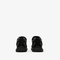 Nylon, Suede and Leather Eclipse Sneakers in Black - Men | Burberry® Official