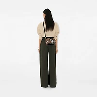 Mini Check Bowling Bag in Dark birch brown - Women | Burberry® Official