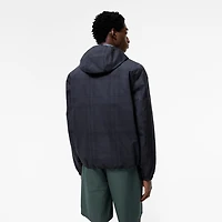 Check Cotton Newport Hooded Jacket in Peacock blue - Men | Burberry® Official