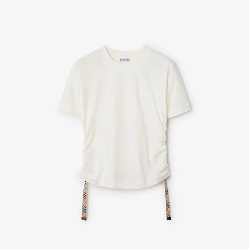 Festival Cotton T-shirt in Chalk - Women | Burberry® Official