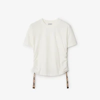 Festival Cotton T-shirt in Chalk - Women | Burberry® Official