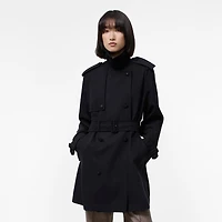 Short Wool Trench Coat in Navy - Women | Burberry® Official