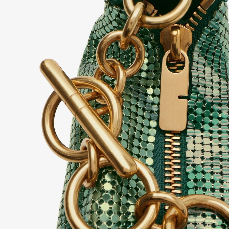 Chainmail Bag in Gulf - Women | Burberry® Official