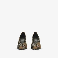 Check Cameo High Pumps​ in Brush brown - Women | Burberry® Official
