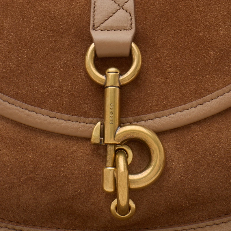 Small B Clip Messenger Bag in Hazel brown - Women | Burberry® Official