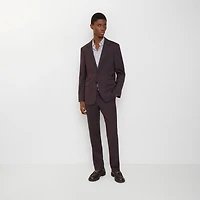 Wool Tailored Trousers in Wine red melange - Men | Burberry® Official