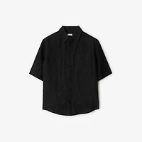 Linen Shirt in Black - Men | Burberry® Official