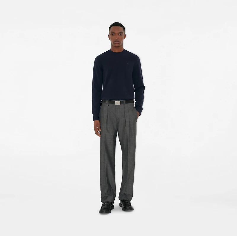 Cashmere Blend Sweater in Navy - Men | Burberry® Official