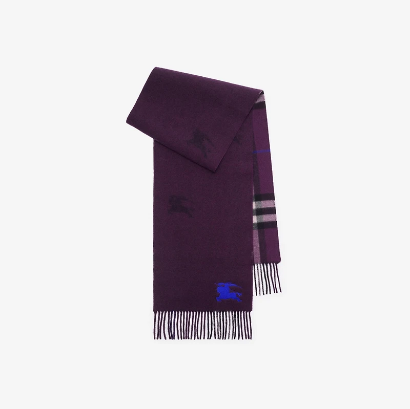Reversible EKD Check Cashmere Scarf in Pansy | Burberry® Official