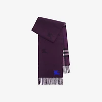 Reversible EKD Check Cashmere Scarf in Pansy | Burberry® Official
