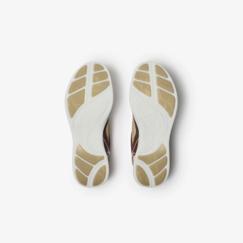 Check Matrix Sport Sneakers in Broom - Men, Nylon | Burberry® Official
