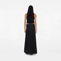 Pleated Crepe Jersey Maxi Skirt in Black - Women | Burberry® Official