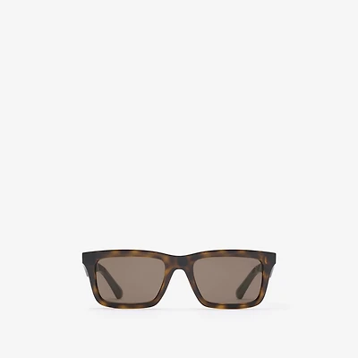 Logo Rectangular Sunglasses​ in Tortoiseshell - Men | Burberry® Official