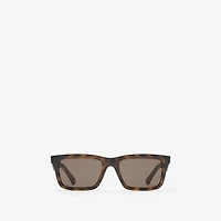 Logo Rectangular Sunglasses​ in Tortoiseshell - Men | Burberry® Official