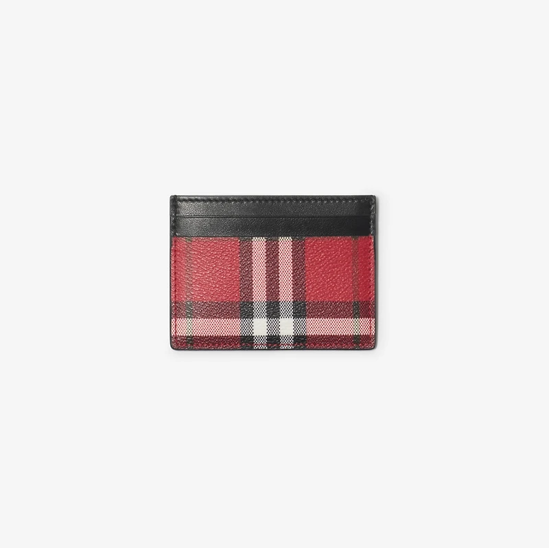 Check Card Case in Post red - Women | Burberry® Official