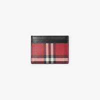 Check Card Case in Post red - Women | Burberry® Official
