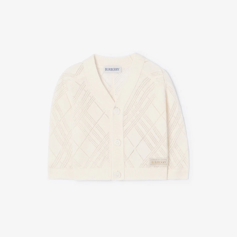Check Cashmere Two-piece Set in Ivory - Children | Burberry® Official