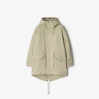 Detachable Warmer Nylon Blend Parka in Hunter beige - Men | Burberry® Official