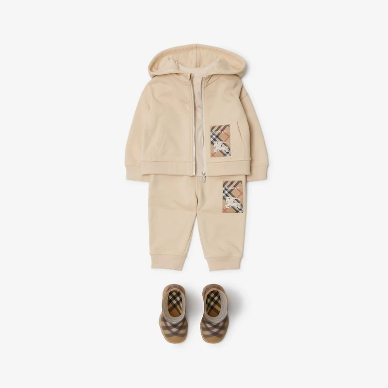 Check Label Cotton Jogging Pants in Calico | Burberry® Official