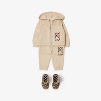 Check Label Cotton Jogging Pants in Calico | Burberry® Official