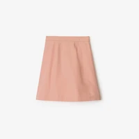 Pleated Cotton Skirt in Slipper | Burberry® Official