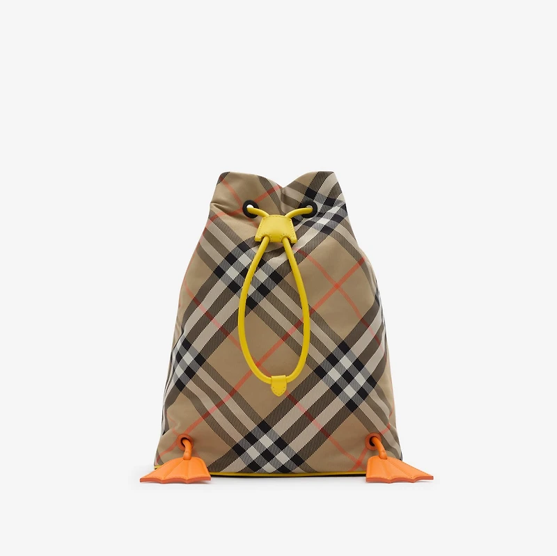 Duck Check Backpack in Sand beige - Children | Burberry® Official