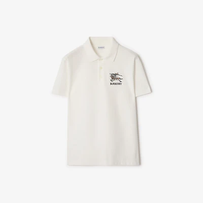 EKD Sketch Cotton Polo Shirt in Chalk white - Men | Burberry® Official