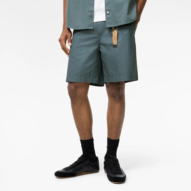 Tropical Gabardine Chino Shorts in Seafarer blue - Men | Burberry® Official